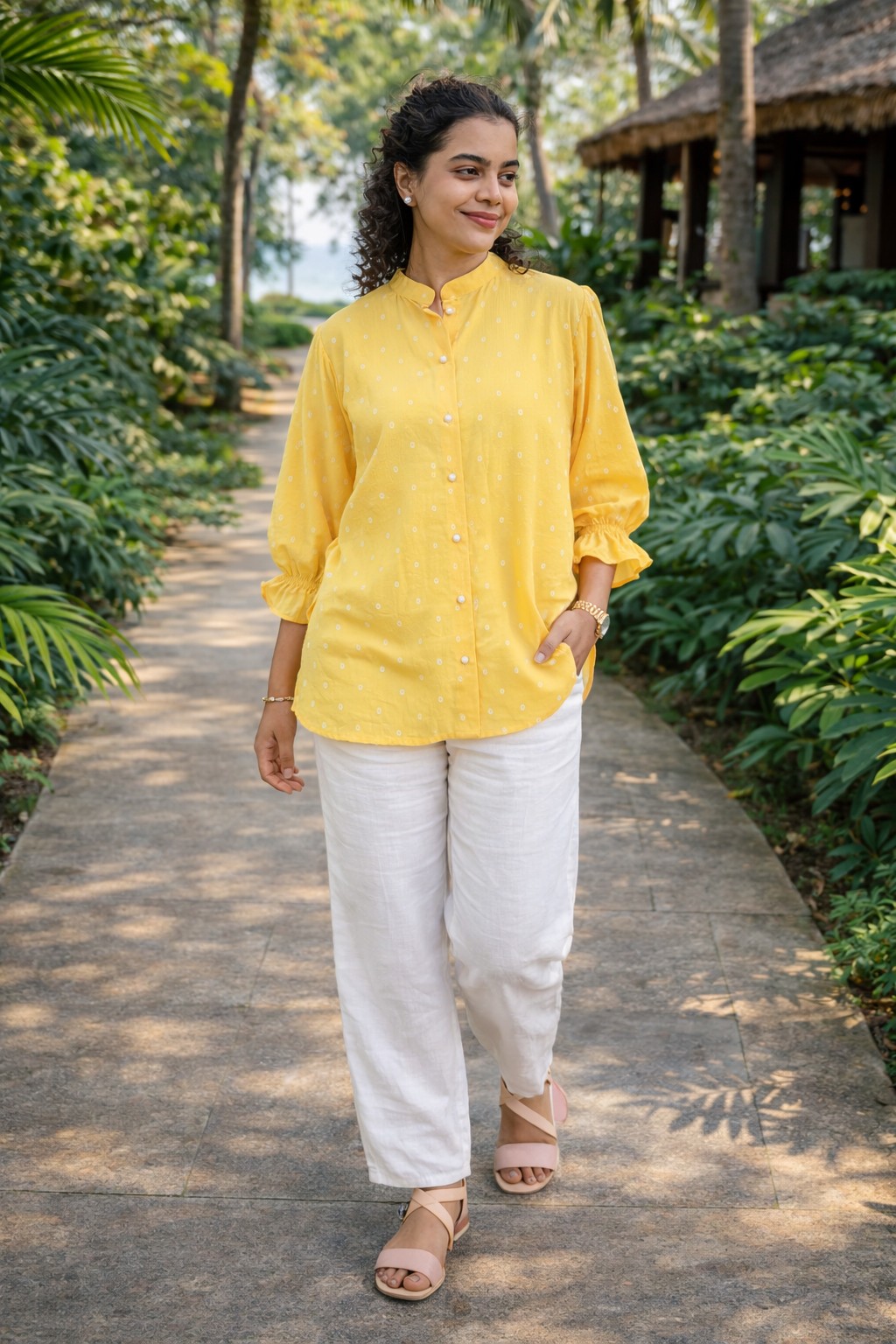 Yellow Soft Tussar Shirt