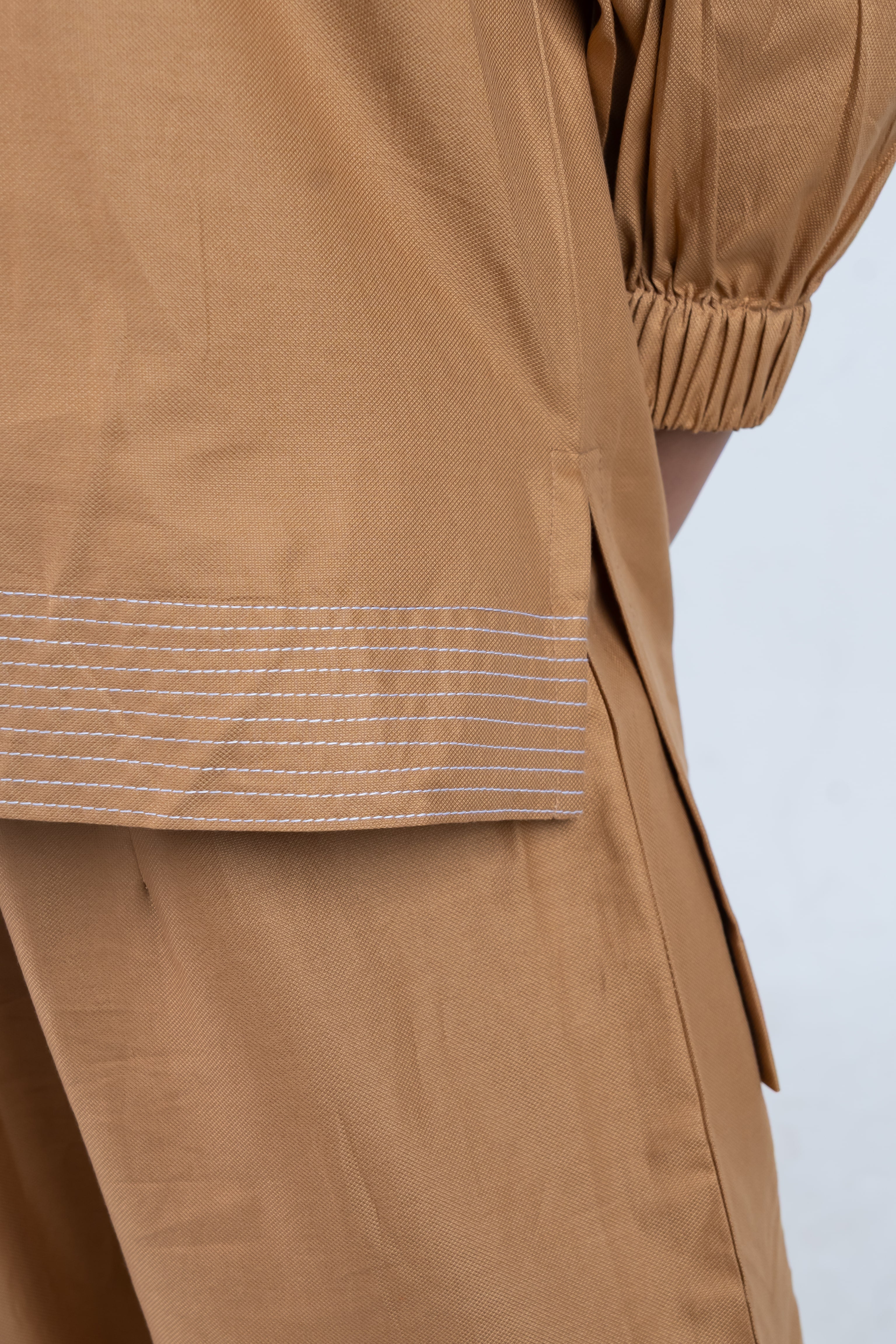 Spiced Honey Co-Ord with Hen Embroidery