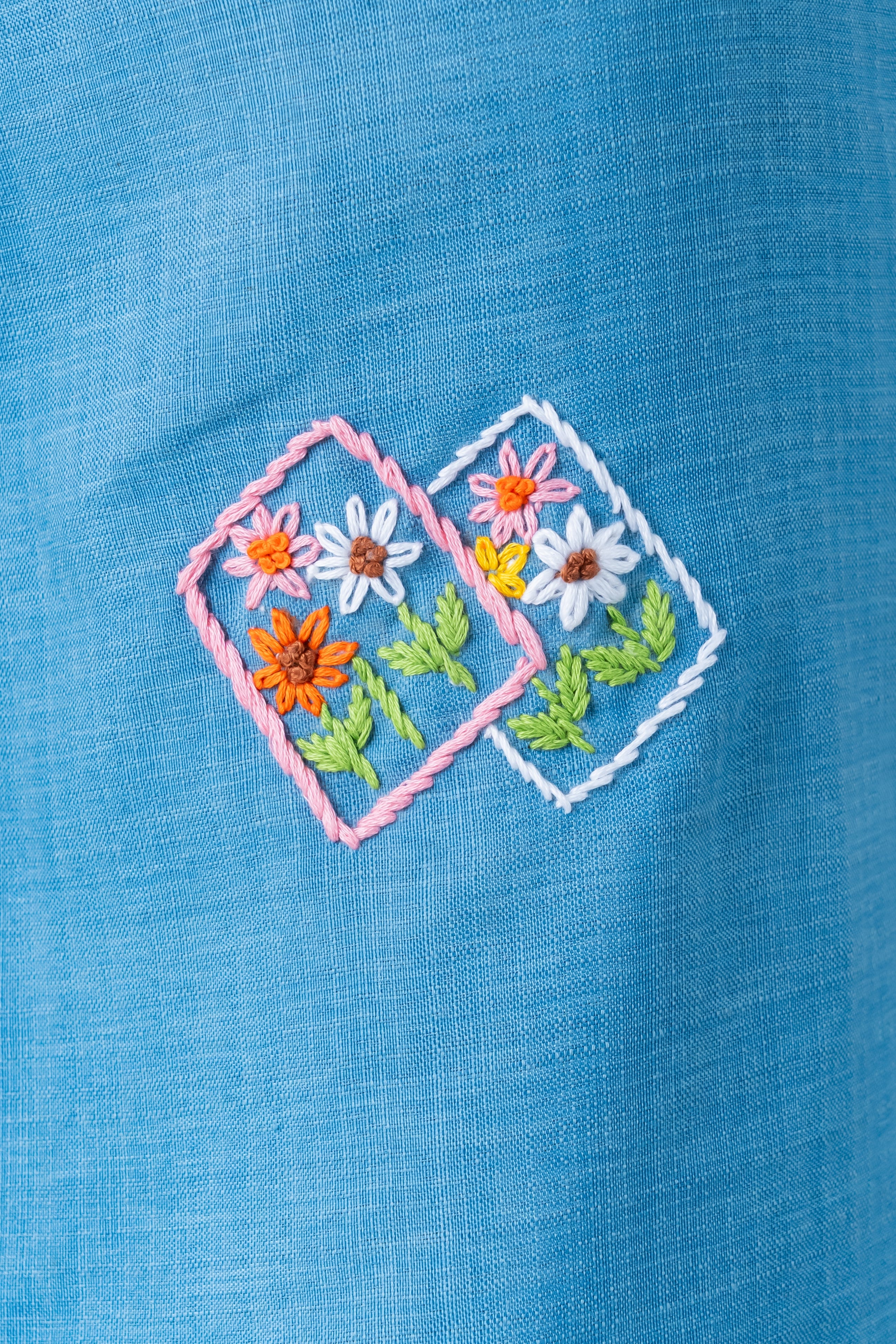 Denim Blue Co-Ord with Thread Embroidery