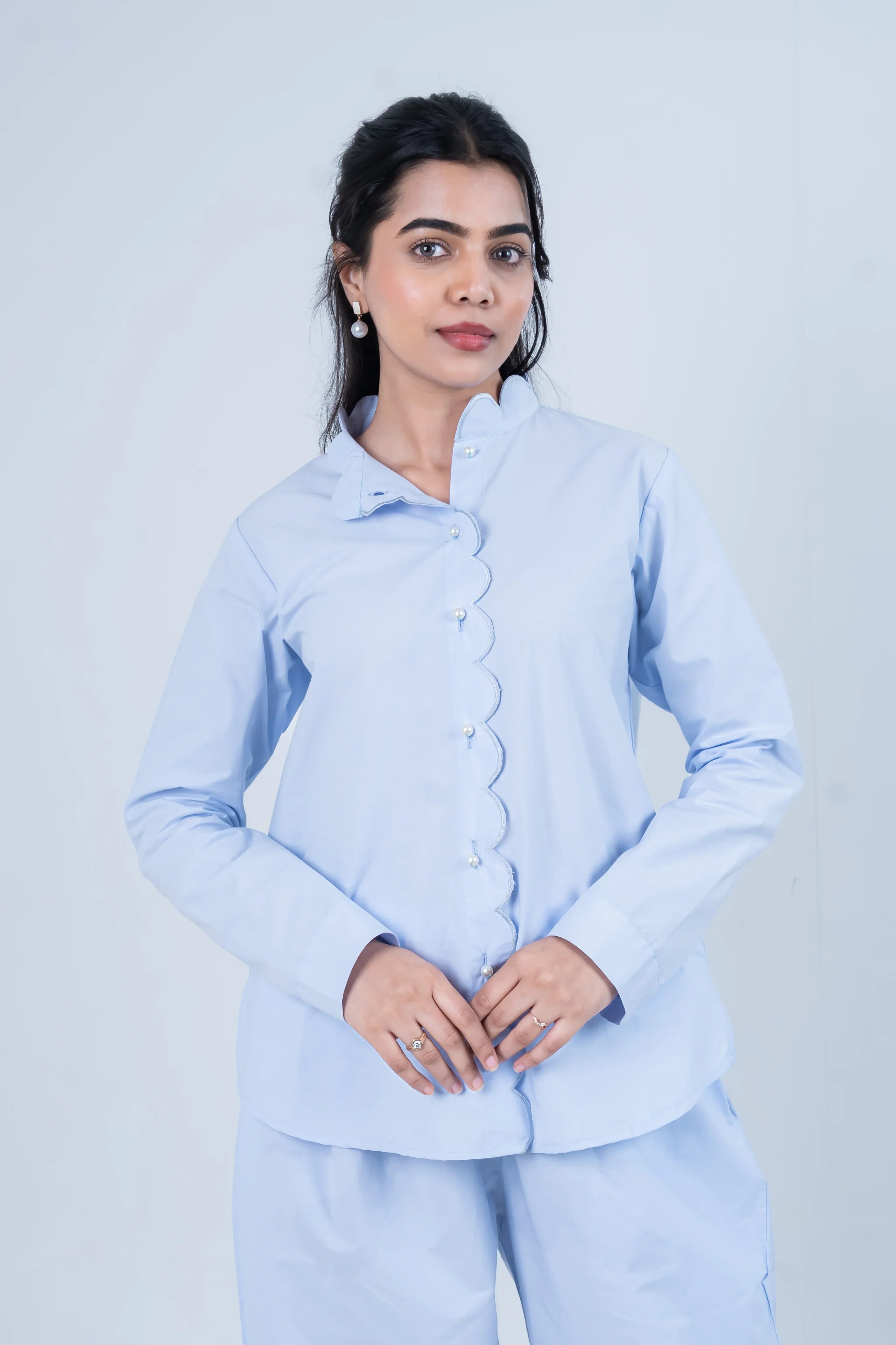 Aura Blue Scallop Co-Ord