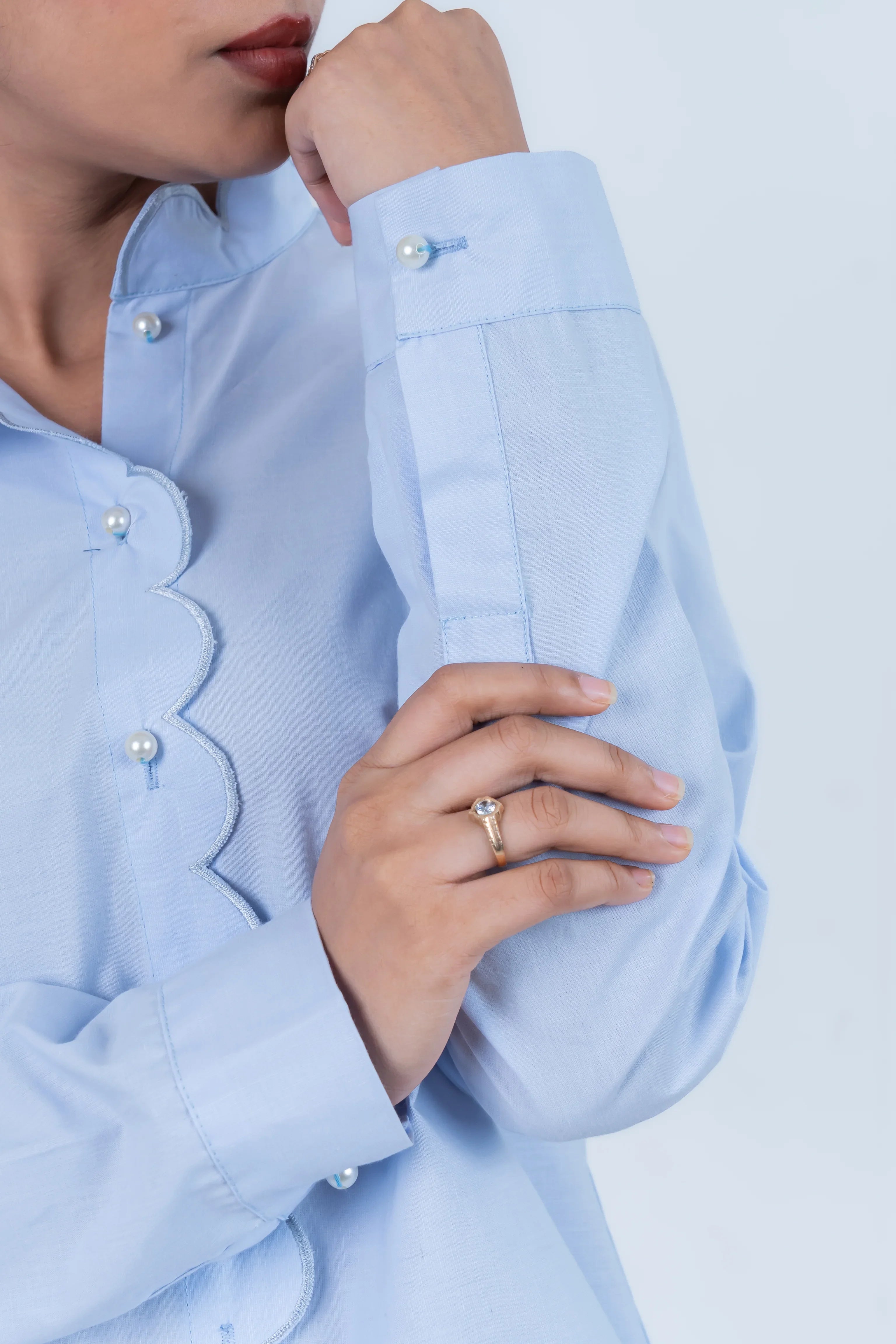 Aura Blue Scallop Co-Ord