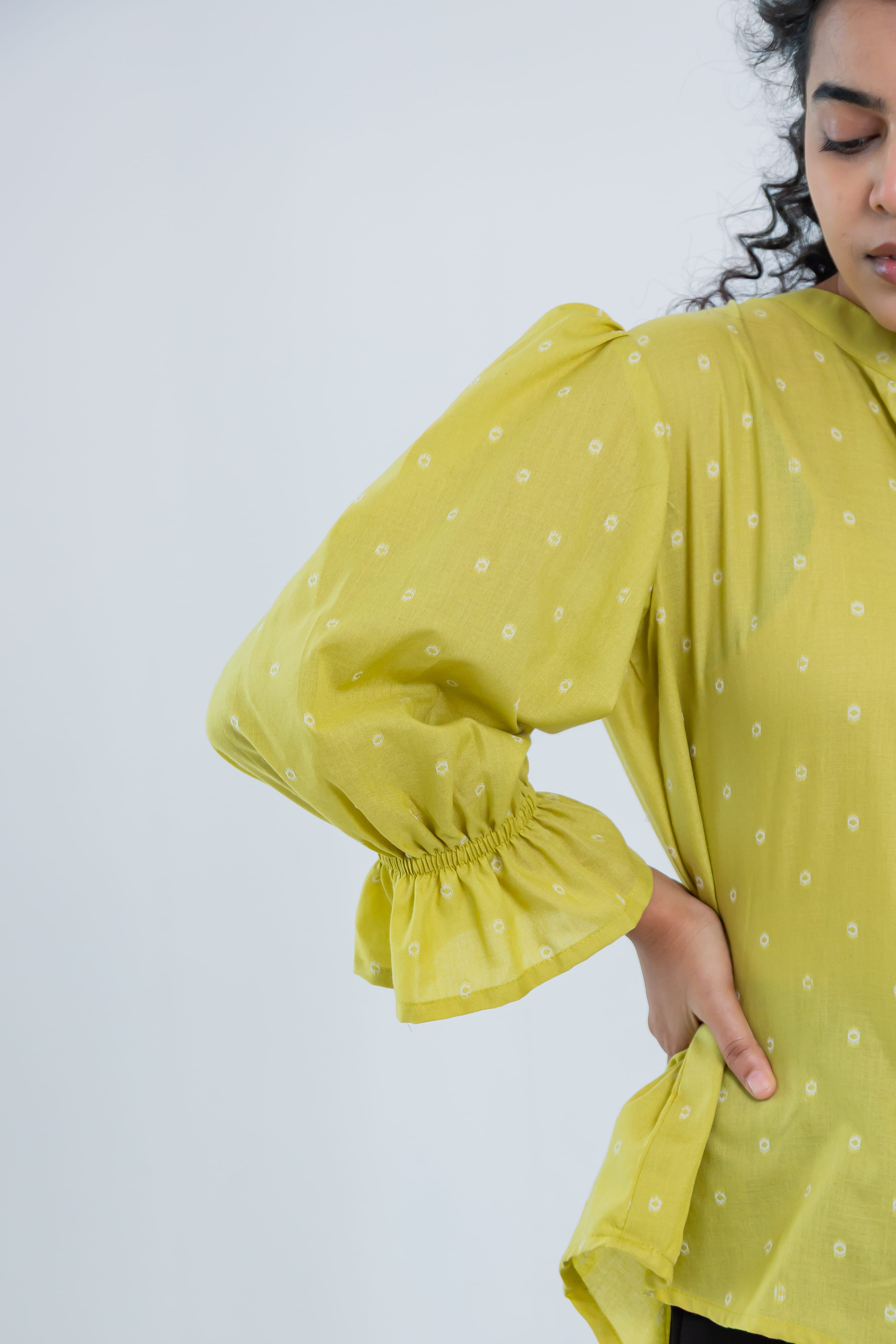 Green Soft Tussar Shirt