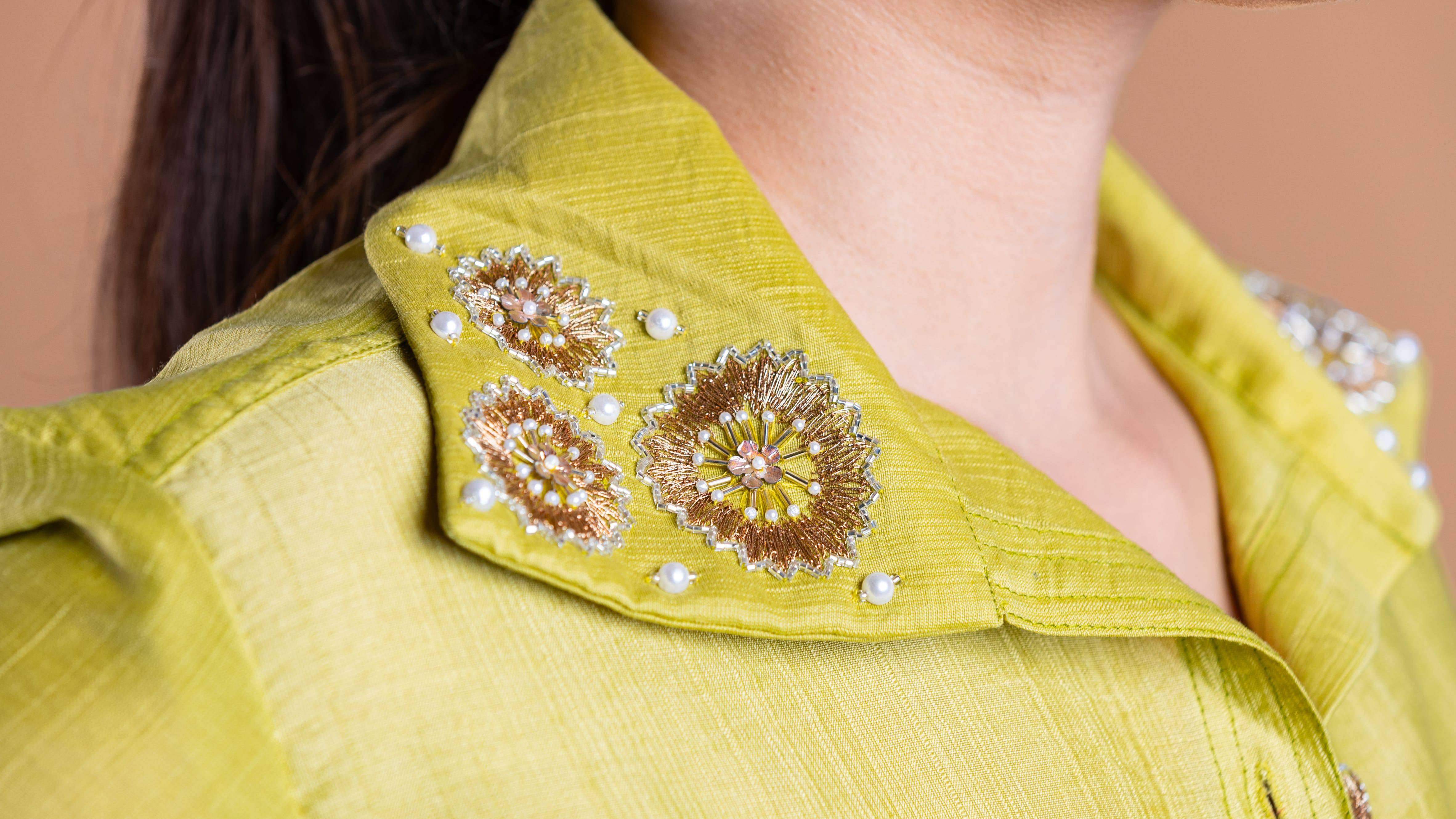 Ava Green Drape Skirt & Shirt Set - Hello June