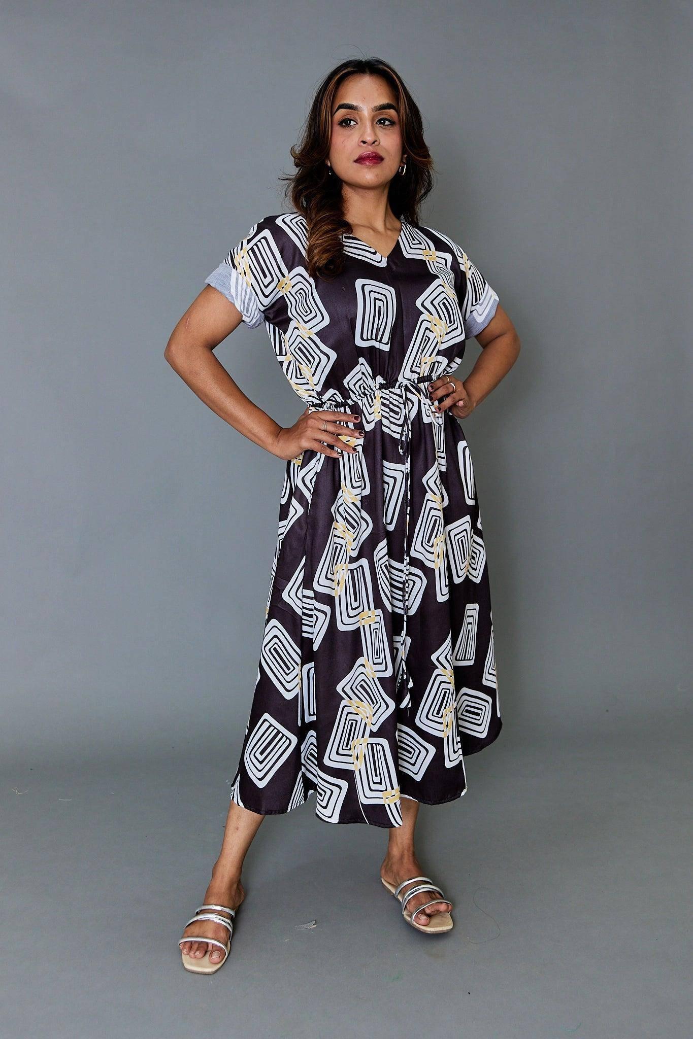 Floating Squares Kimono Dress - Hello June