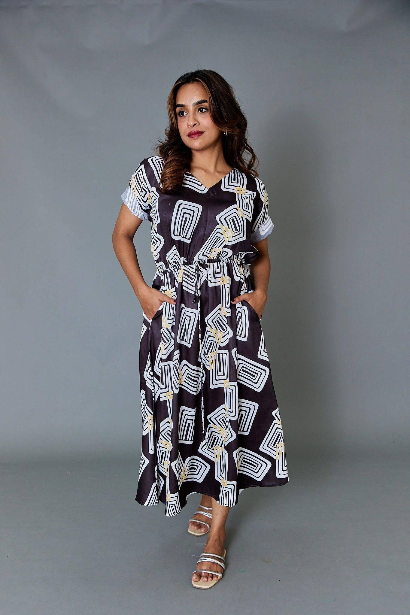 Floating Squares Kimono Dress - Hello June