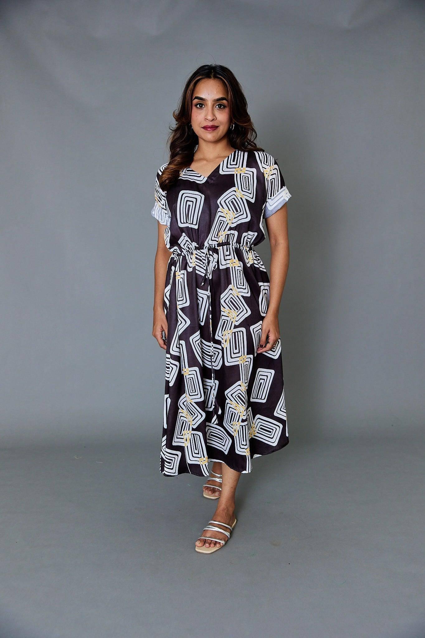 Floating Squares Kimono Dress - Hello June
