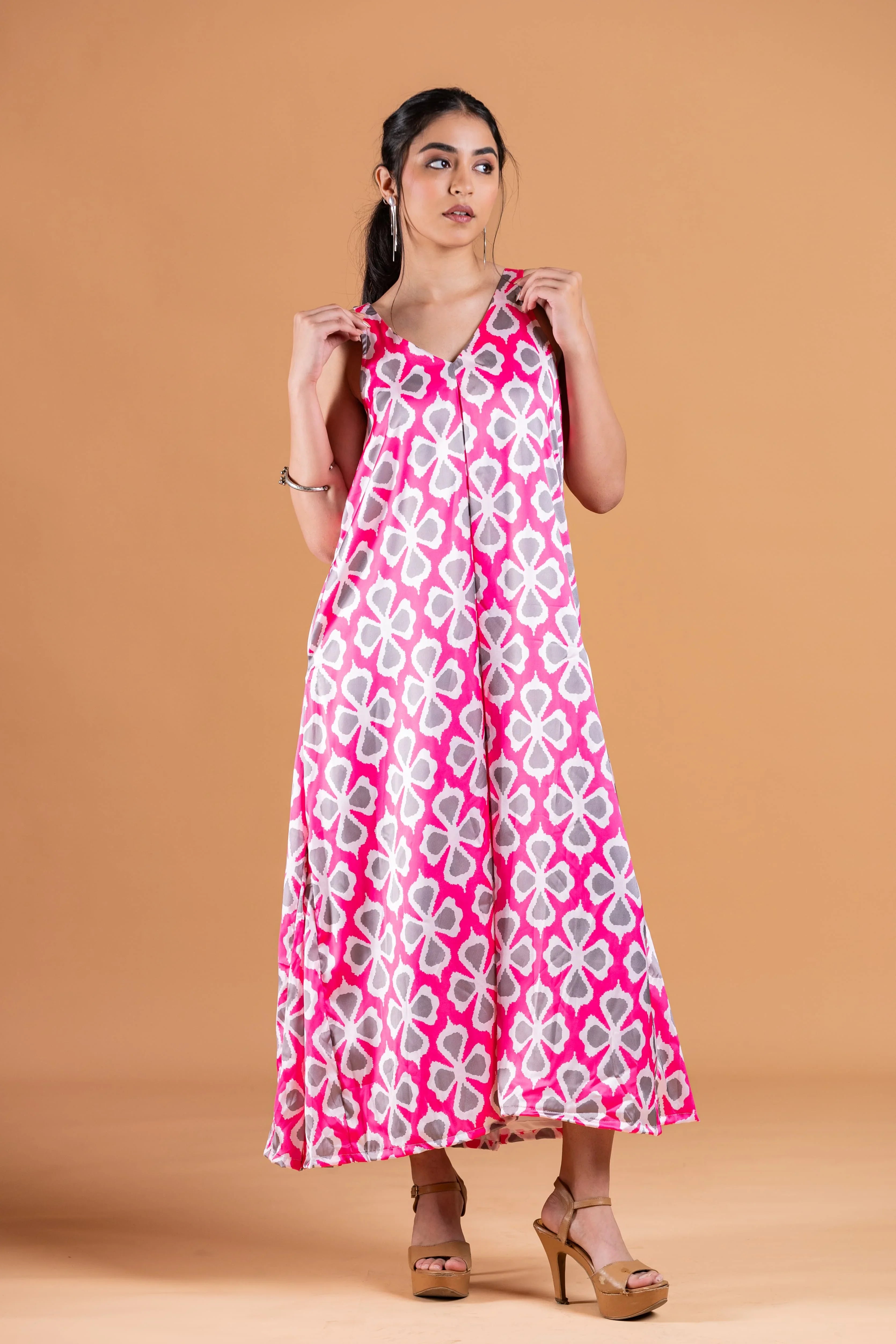 Sia Pink Ikat Dress - Hello June