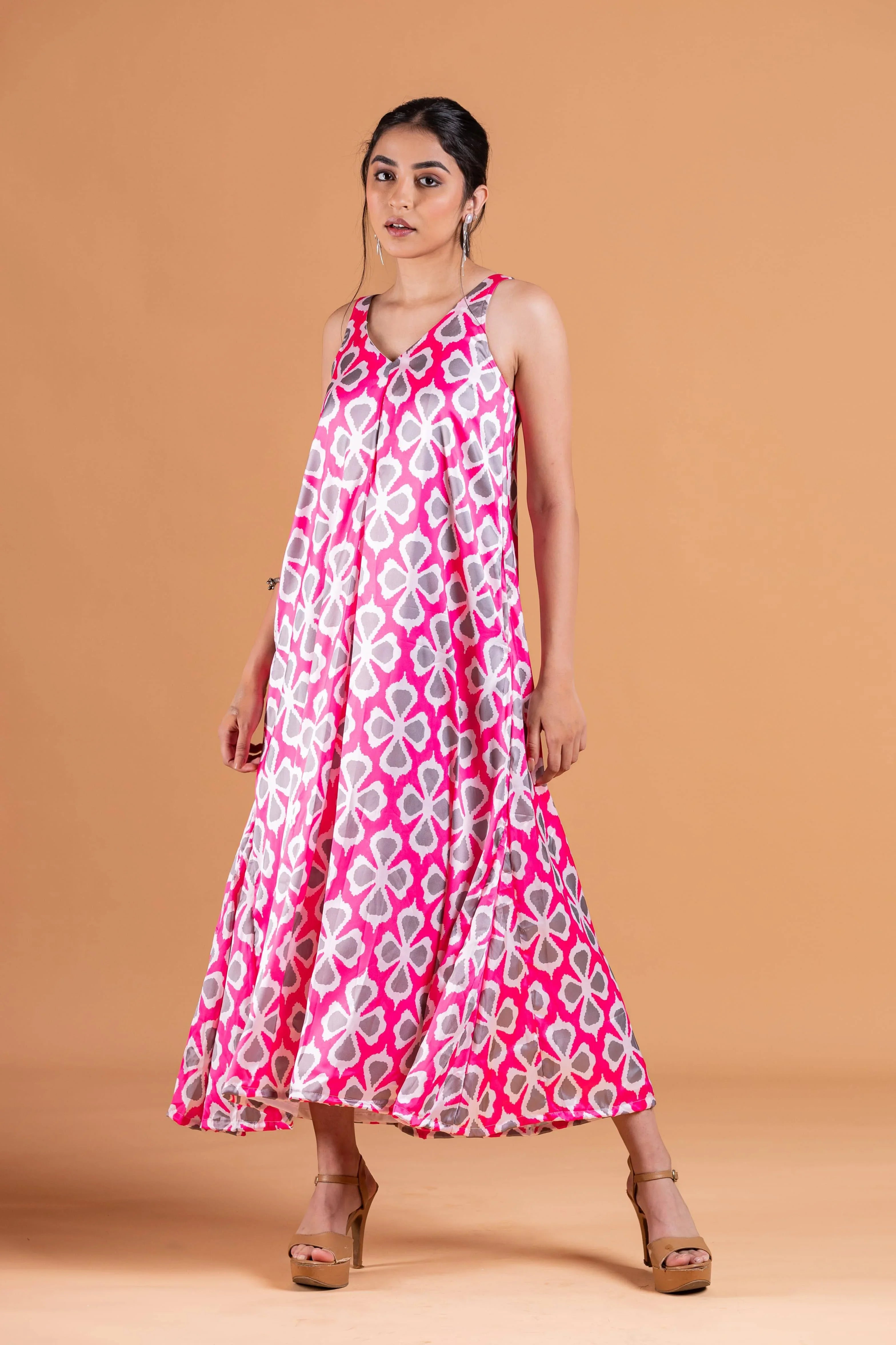 Sia Pink Ikat Dress - Hello June