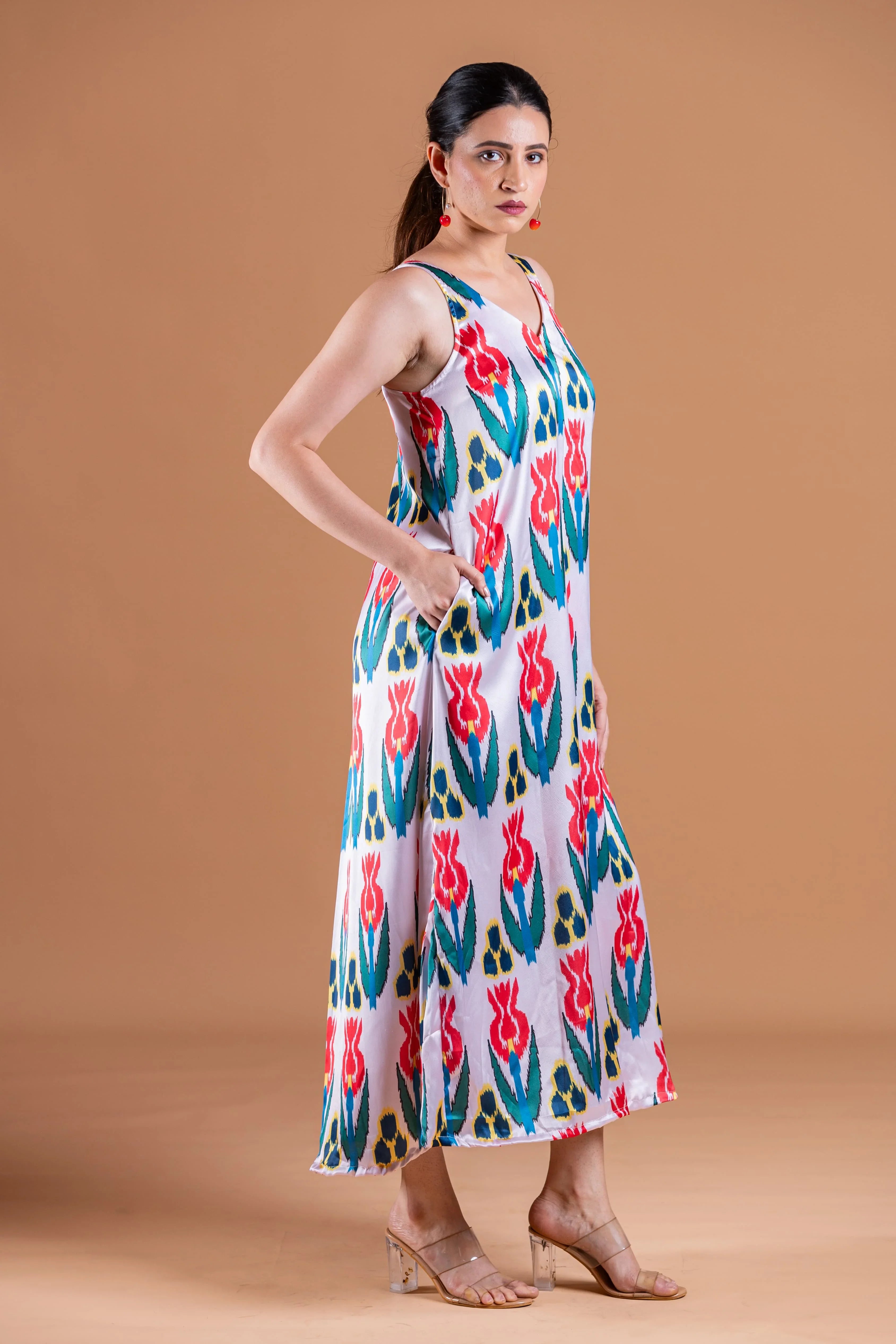Sia White Ikat Dress - Hello June
