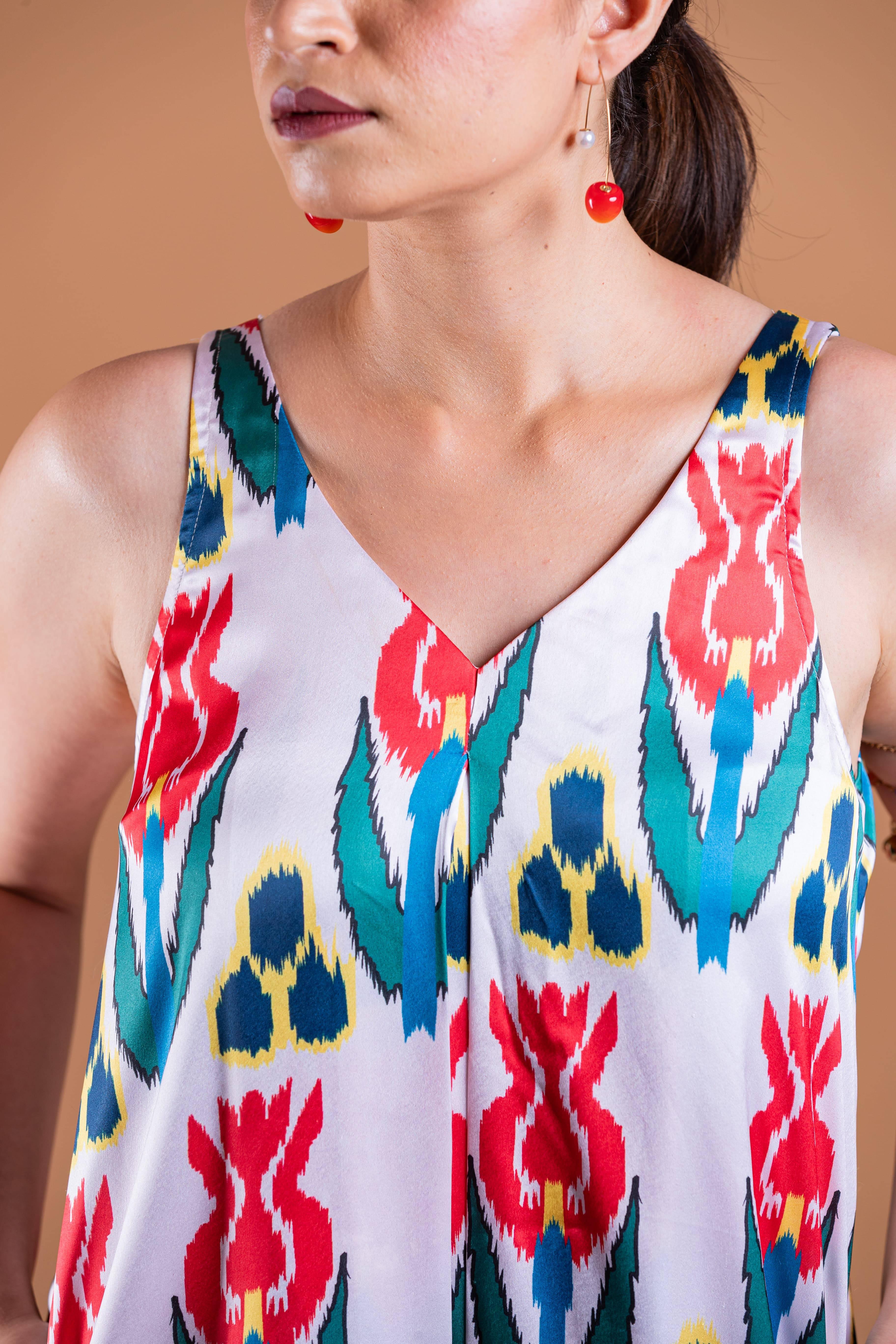 Sia White Ikat Dress - Hello June