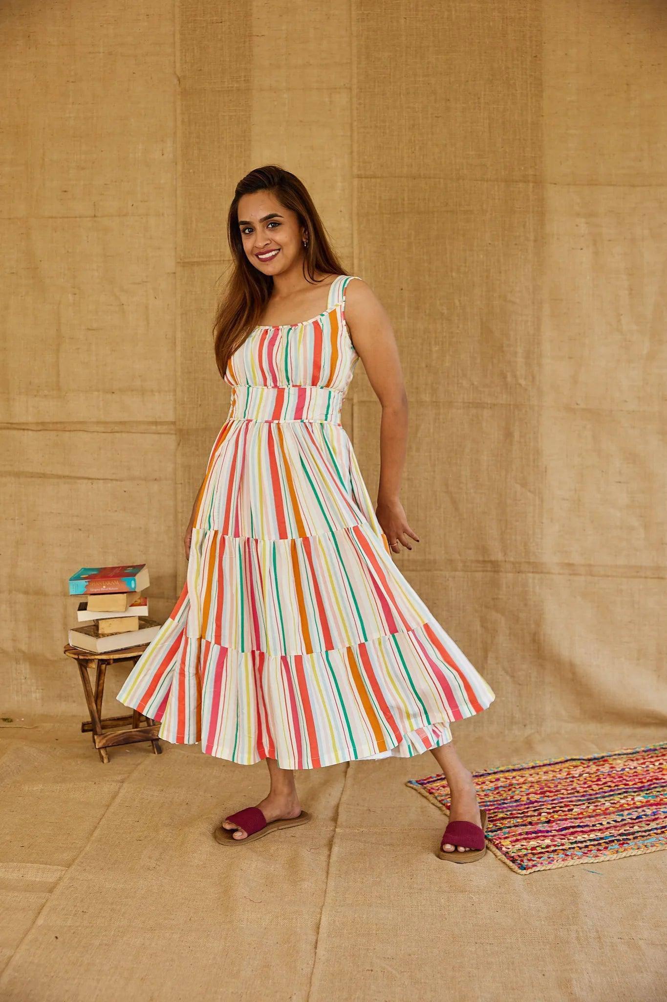 Striped Popsicle Dress - Hello June