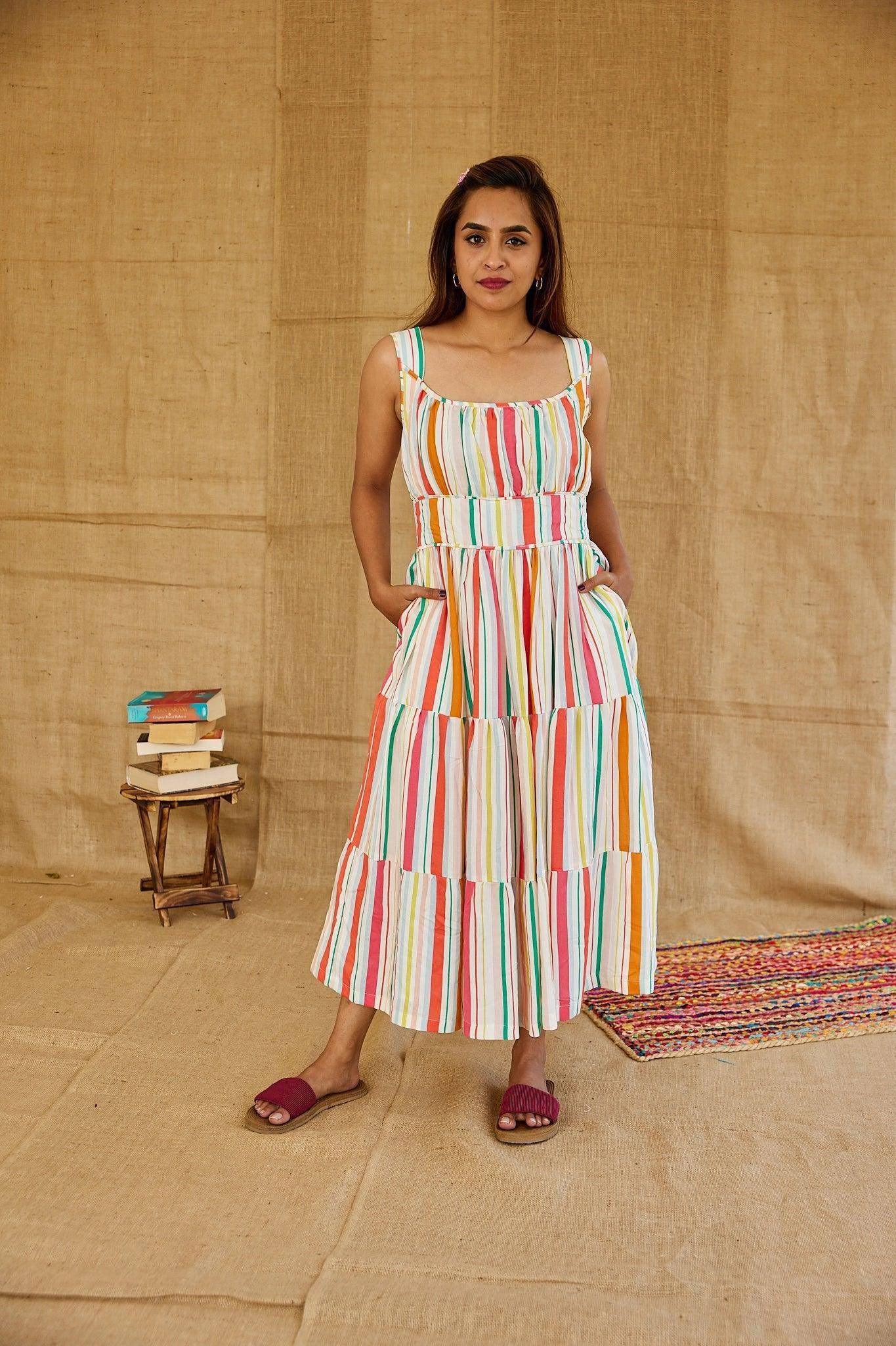 Striped Popsicle Dress - Hello June