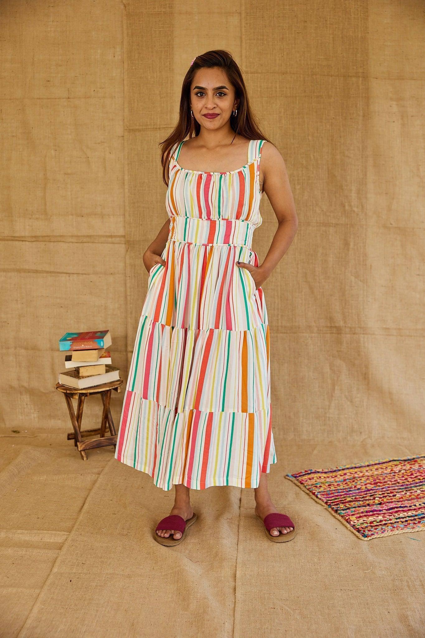 Striped Popsicle Dress - Hello June