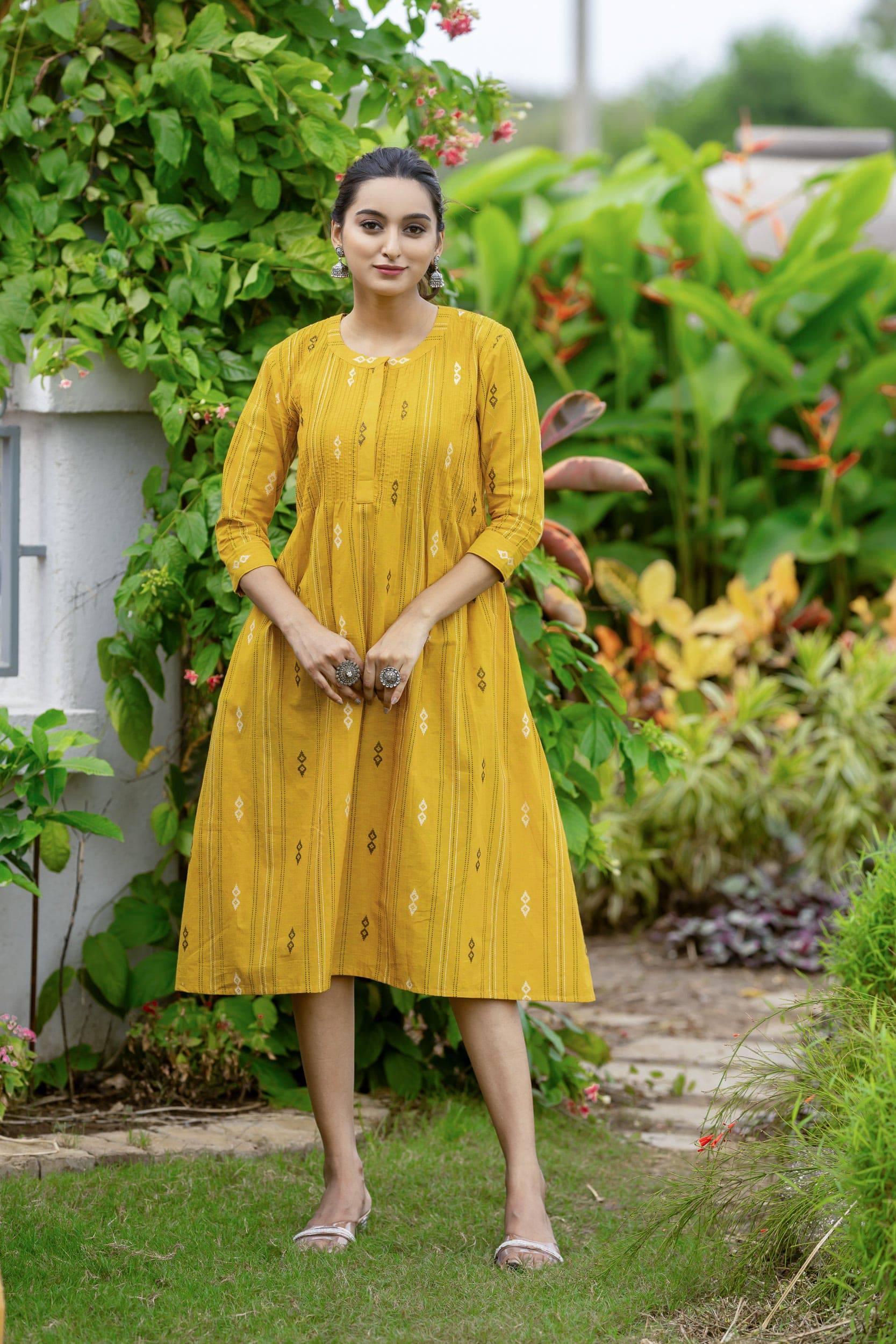 Sunset Haze Handloom Cotton Dress - Label Xari
