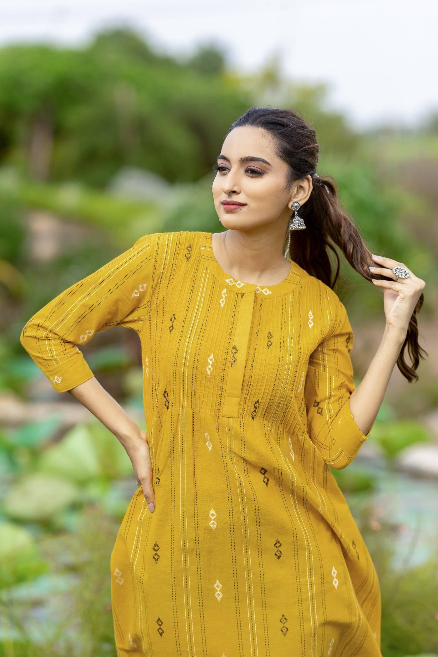 Sunset Haze Handloom Cotton Dress - Label Xari