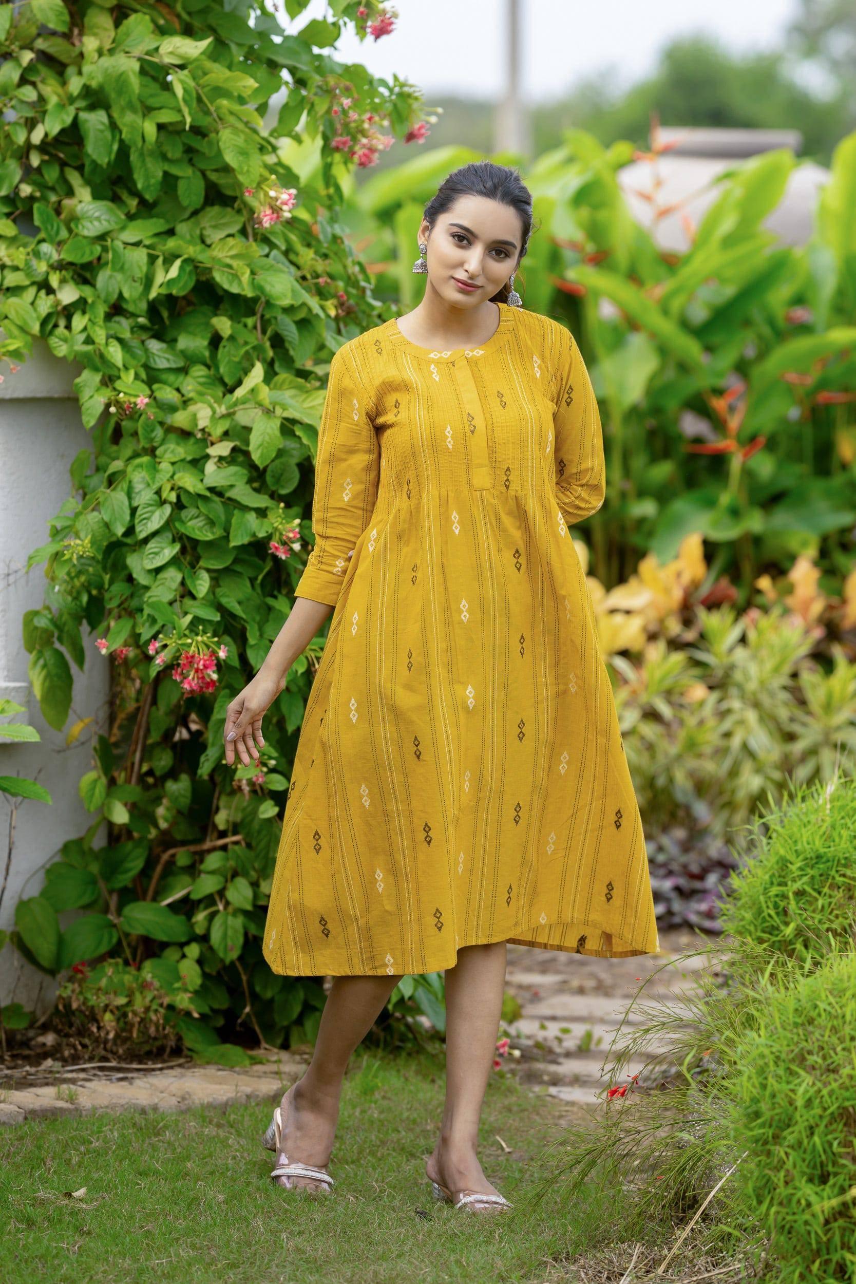 Sunset Haze Handloom Cotton Dress - Label Xari