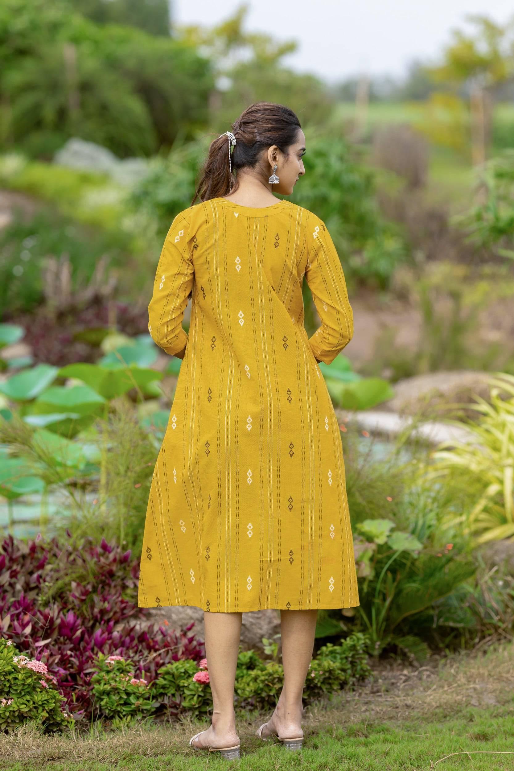 Sunset Haze Handloom Cotton Dress - Label Xari
