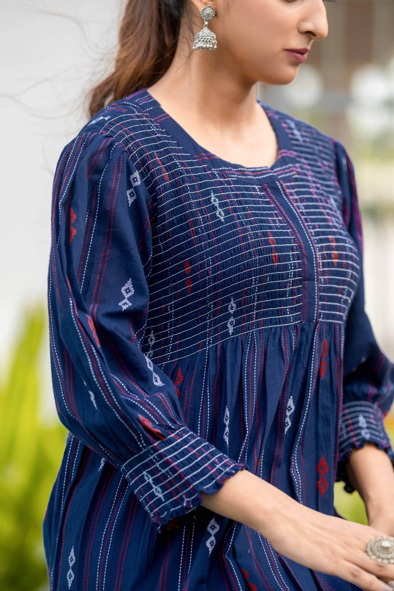 Yara Smocked Handloom Cotton Dress - Hello June