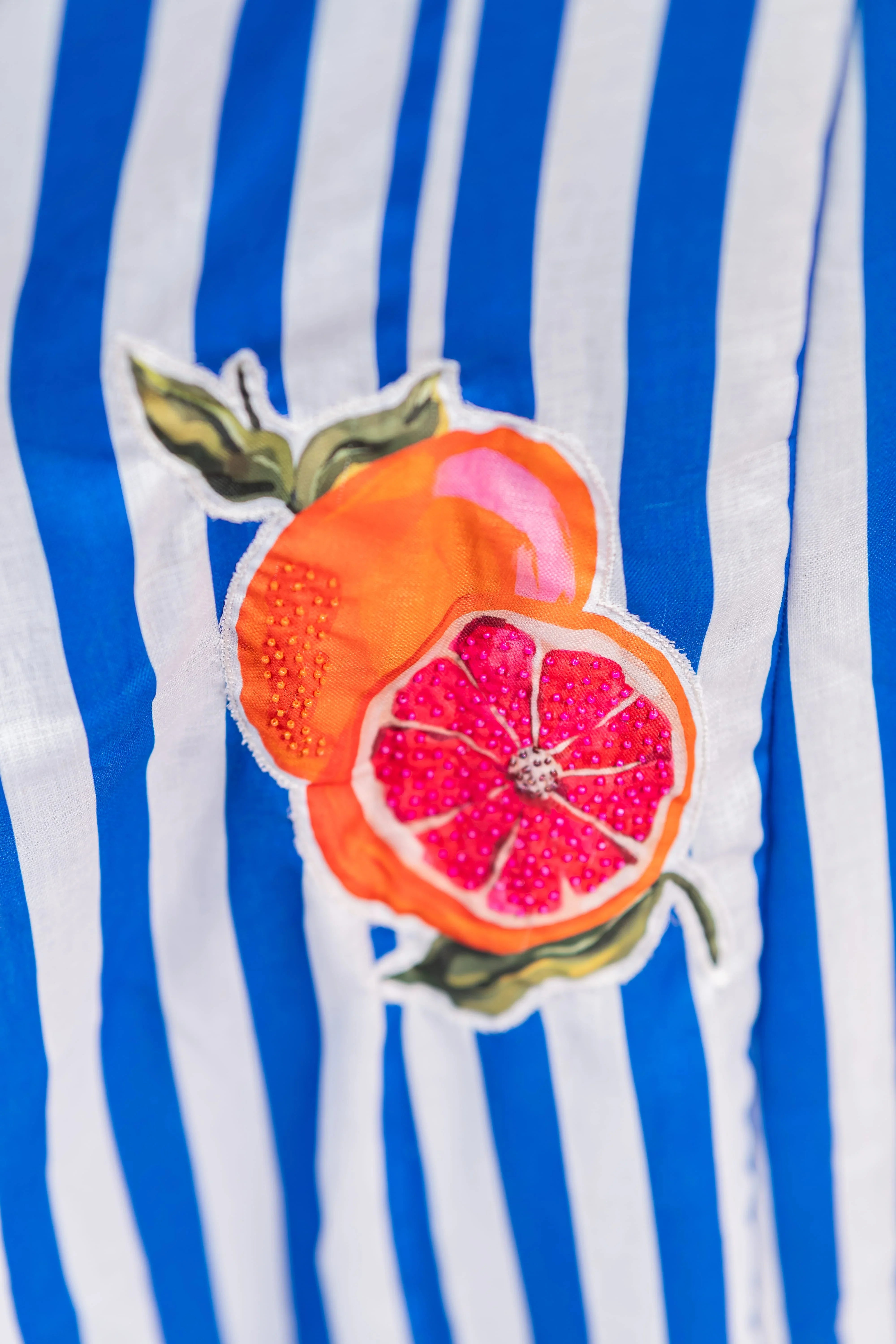 Citrus Splash Linen Dress