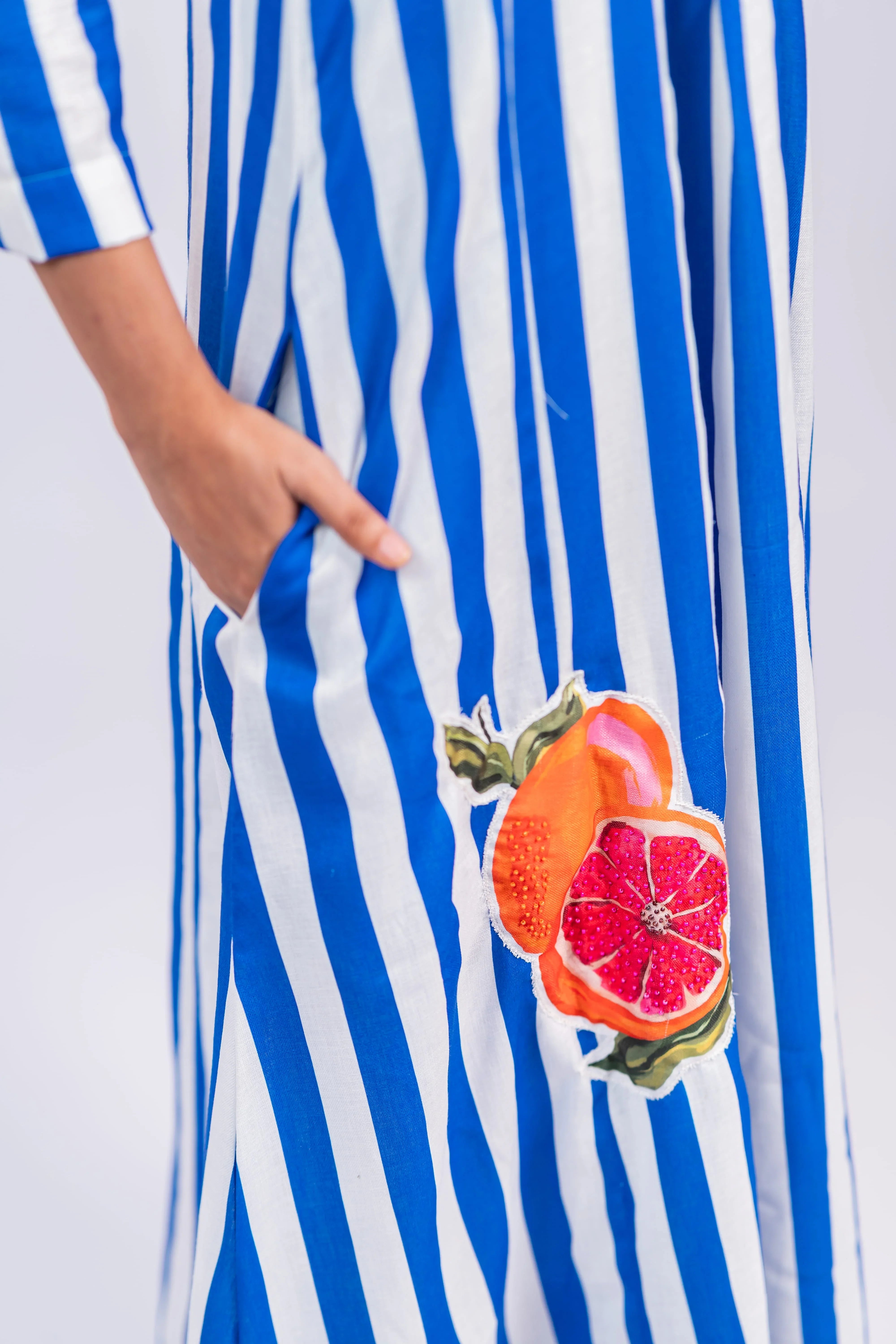 Citrus Splash Linen Dress