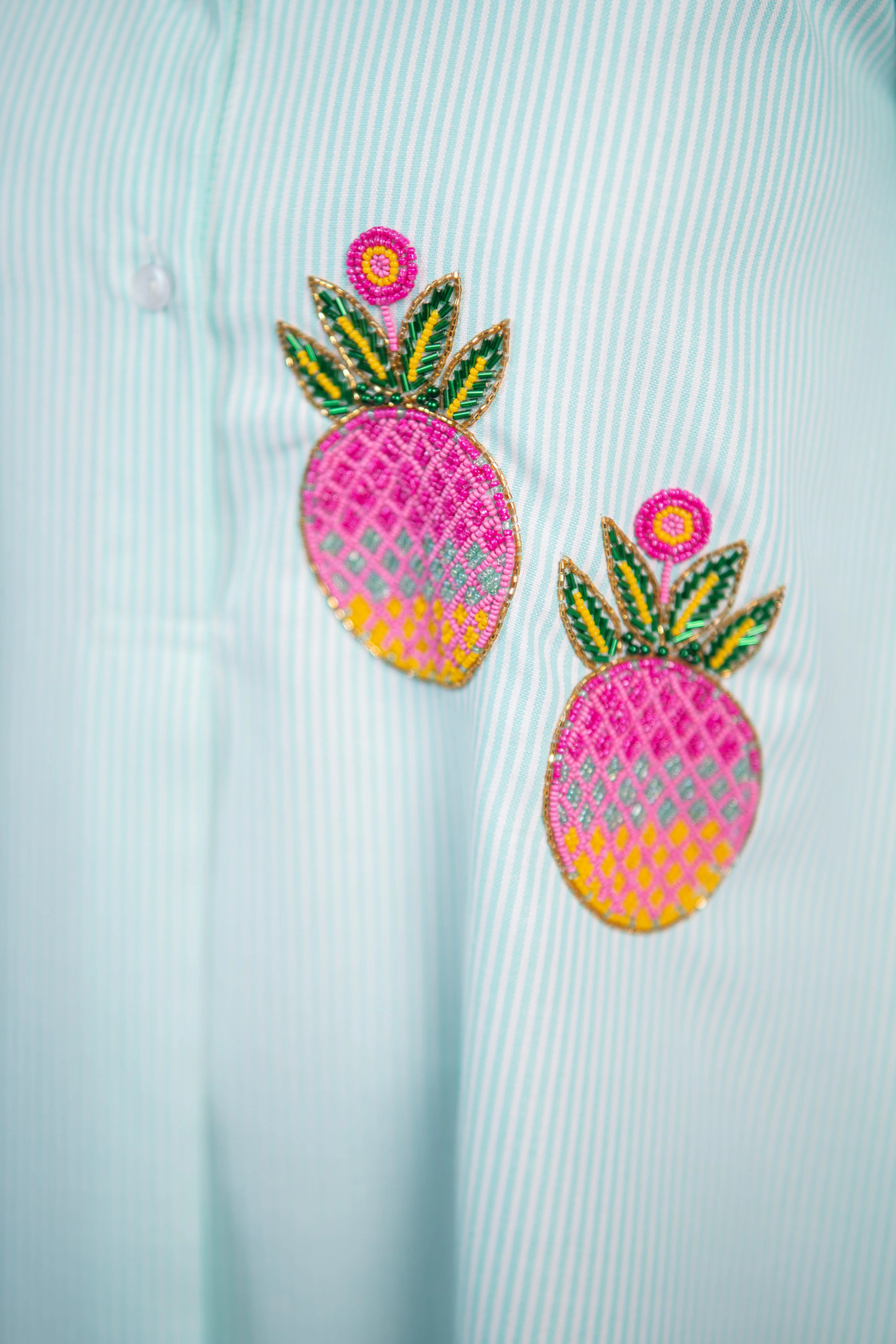Pineapple Pop Cotton Swing Dress