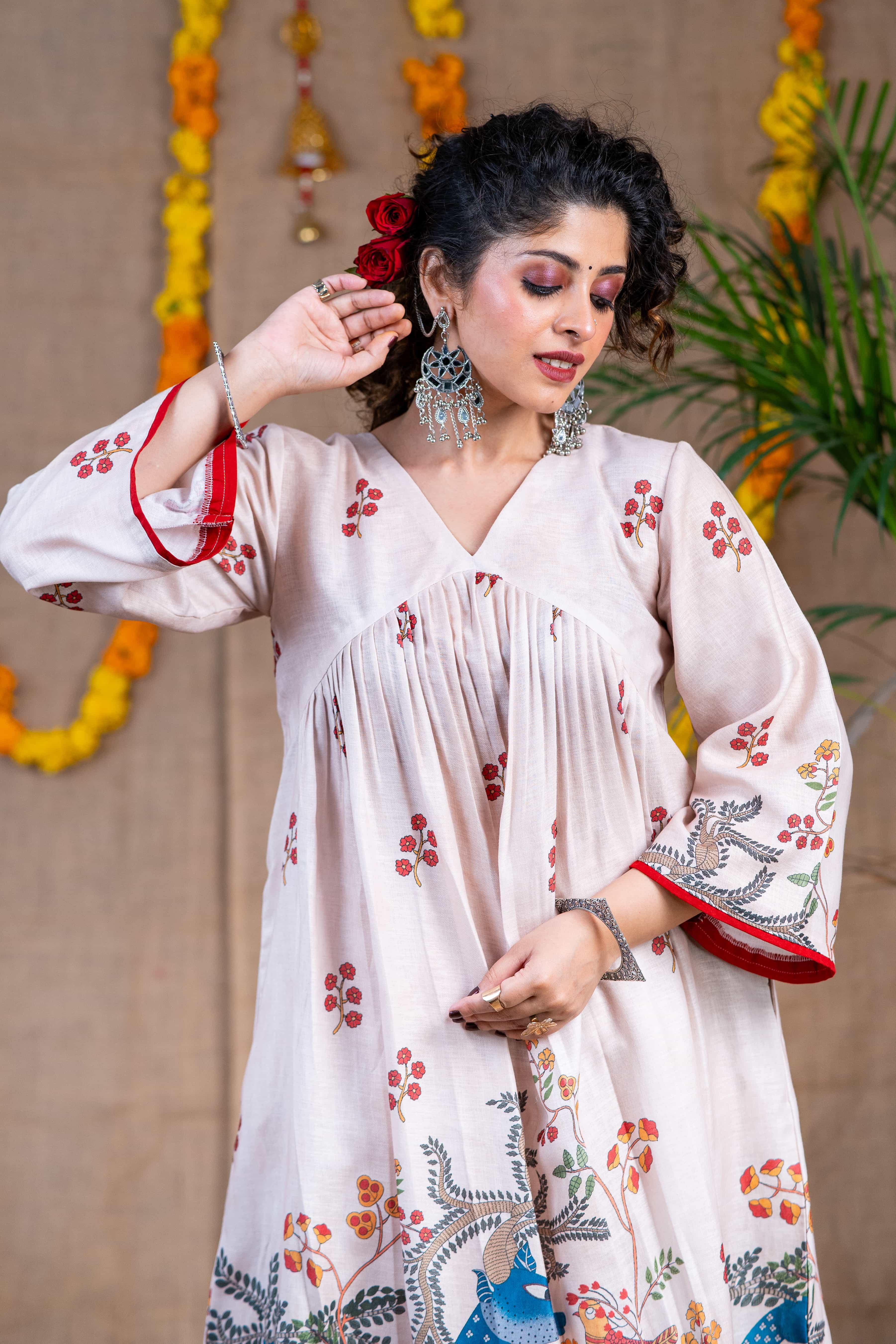 Ivory Linen Kurta Set