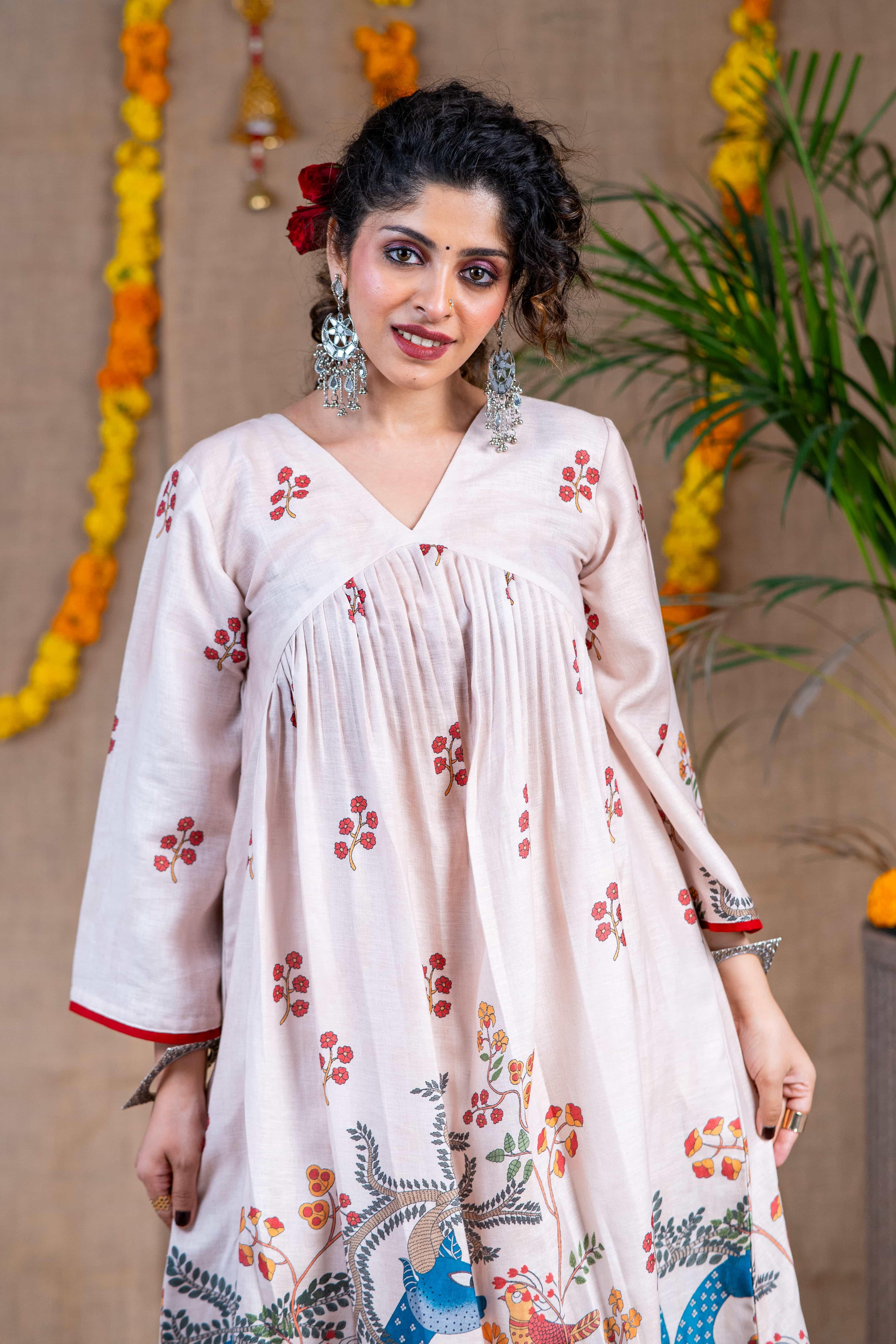 Ivory Linen Kurta Set