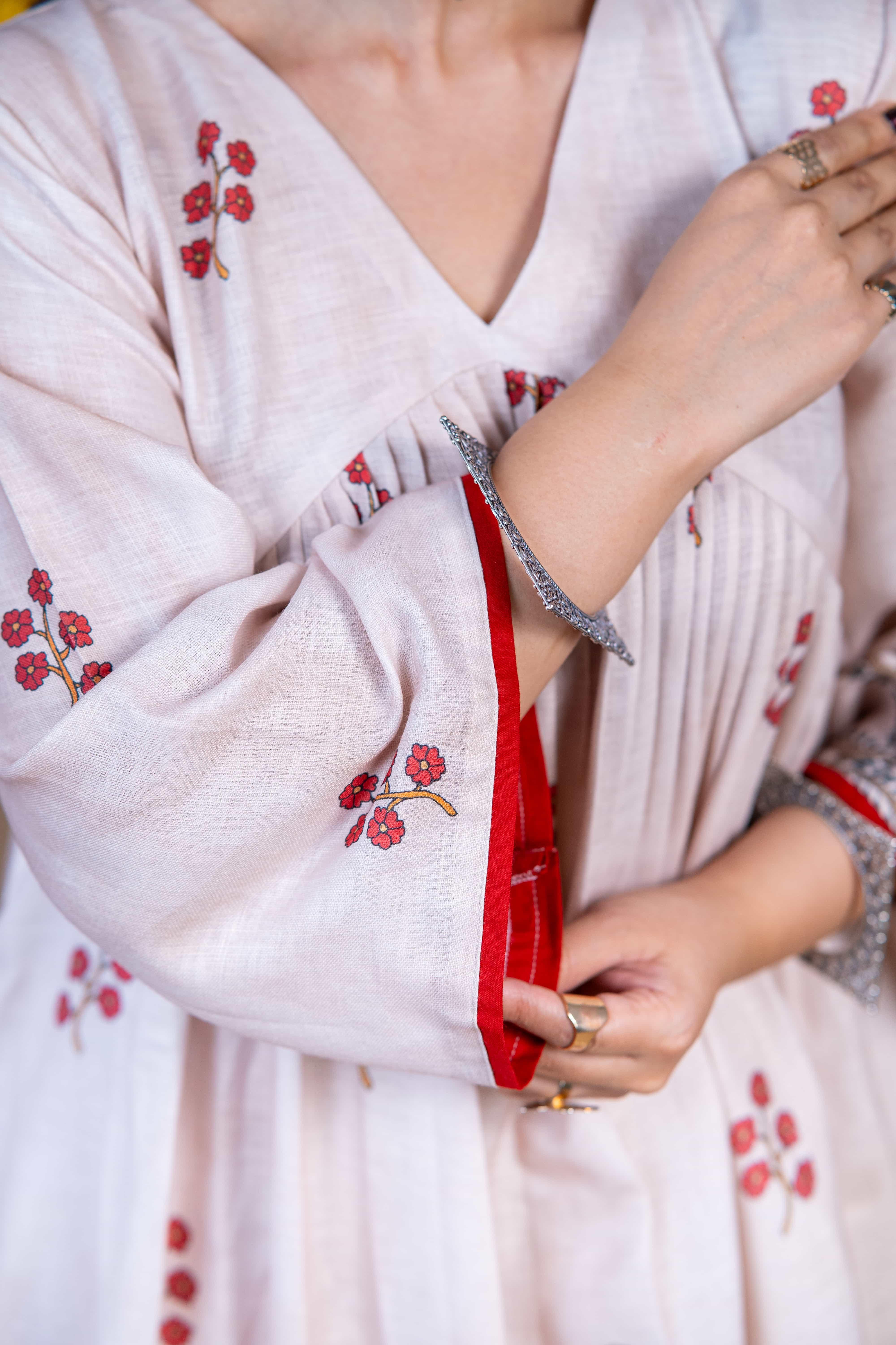 Ivory Linen Kurta Set