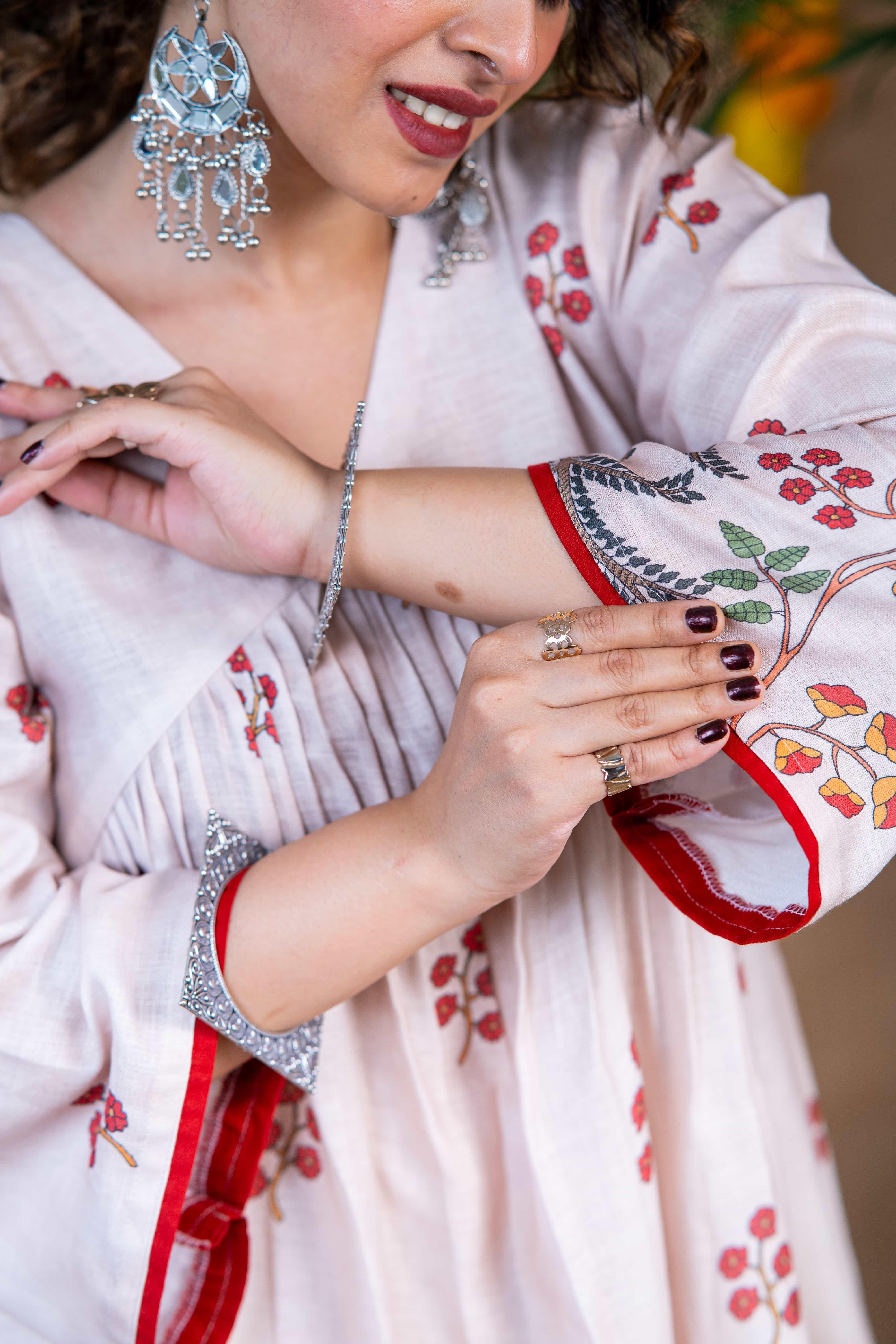 Ivory Linen Kurta Set