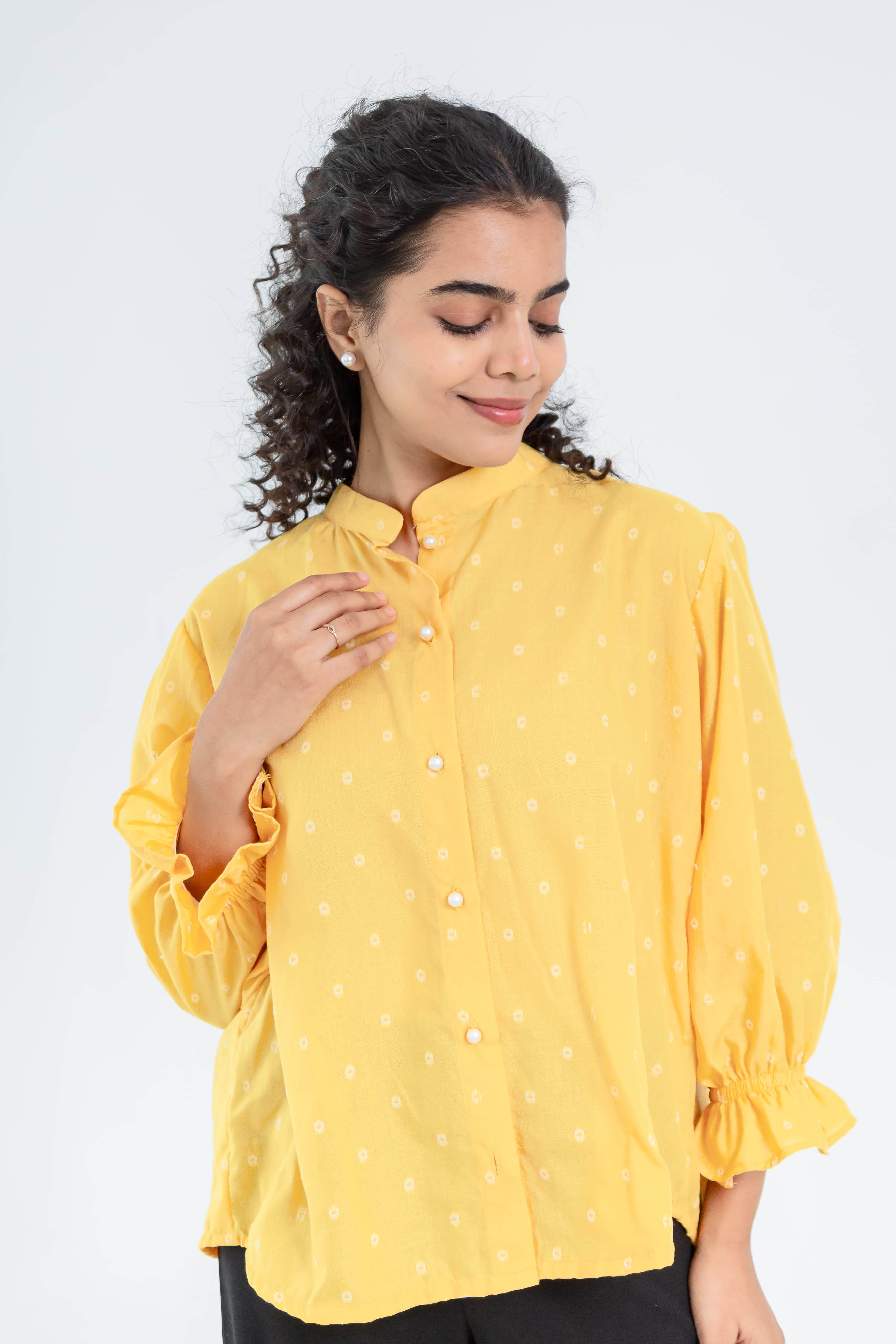 Yellow Soft Tussar Shirt