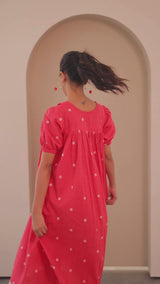 Red Polka Dot Cotton Dress